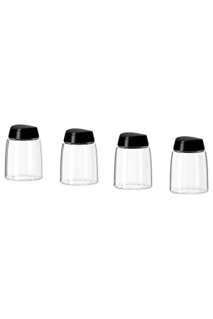 MNZ-365+ Ihardig Spice Jar، زجاج أسود، 15 Cl KRNC-50 - IKEA