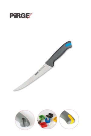MNZ-37121 سكين العظام الملتوية الغذائية نصف مرنة 15 سم السكين 7 لون مدونة 371211 - Pirge