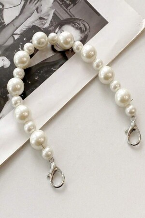 MNZ-37cm قصيرة محفظة اللؤلؤ & حقيبة شريط مع كوك فضي ديكوراتيف - Emtory Home