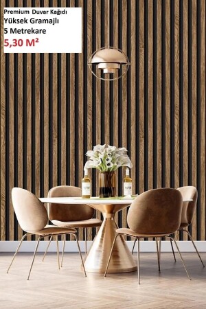 MNZ-3d تأثير 2061 لجنة التقطير الخشبية الجدار الإطار الخشبية ورق جدارية نمط 5-30 م2 - Bien Duvar Kağıtları