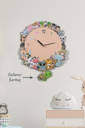 MNZ-3D الحيوانات الجميلة الممرر غرفة الأطفال ساعة الجدار الخشبية الف-2312032 ELF-2312031 - elfidadesign