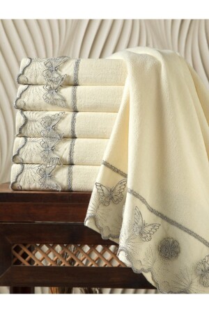 MNZ-3D فراشة مقبضة 3 قطع 100% القطن 50x90 من اليد والوجهه منشفة 3 قطع* فراشة - AYHANHOME