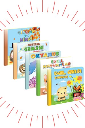 MNZ-3D، الكتب المتنقلة مجموعة من 5 الكتب المتحركة BONKBH5 - Kids Babies