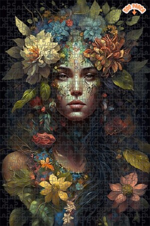 MNZ-3D الطبيعة الاستوائية المشهد المشهد المضخم المزدوج إطار معلقة اللغز الخشبي 500 PIECES 30X50 - Teona Ahşap