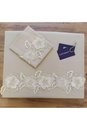 MNZ-3D Gülşen Cappuccino فرنسية مقبضة مزدوجة غطاء غطاء مجموعة NVR6543 - Çeyiz Bahçesi