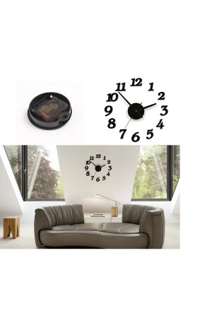 ساعة الجدار MNZ-3d أرقام لاتينية حجم كبير MH242 - MİNAY HOME