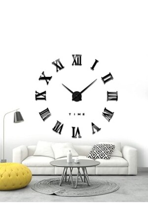 MNZ-3d الأسود الرقم الروماني الديكورية سائز كبير ساعة الجدار الخشبية ساعة الجدار MH263 - MİNAY HOME