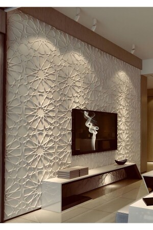 MNZ-3D لوحات جدار PVC الملوّقة Selçuklu (50-50 سم 4 قطع - 1 متر مربع) - Duvarım