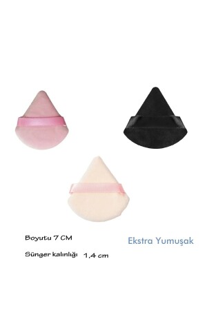 MNZ-3Pcs مثلث أصابع القطن غسيل السلفيت بوف الوجه المكونة من المكياج الملابس الإسفنج التجميل - Malinka