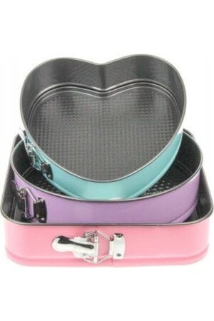 MNZ-3-Piece صبغة كعكة كيك مولد مربع مستطيل القلب 3 قطع - New Life