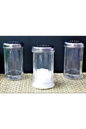 MNZ-3-Piece Glass Spice Bowl-Powder Sugar Bowl UNR-527X3 - Ün-Ev