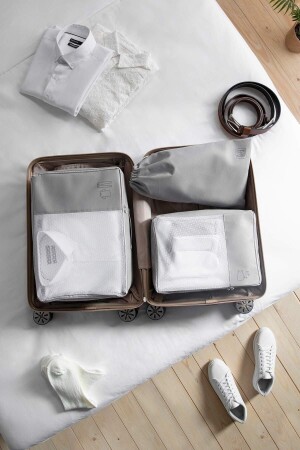 MNZ-3-Piece Gray حقيبة منظمة حقيبة منظمة مجموعة - Ocean Home Textile