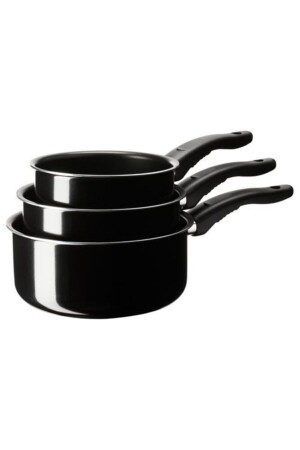 ميني برود MNZ-3-piece، سوداء، تيفلون، برود صلصة غير ملصق Meridyendukkan برود صلصة مفيدة صغيرة - IKEA