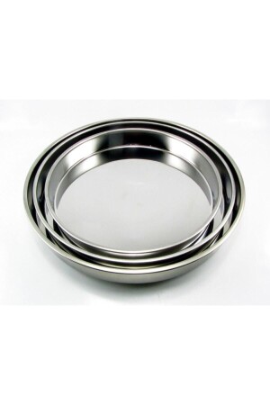 MNZ-3-Piece Oven Tray 28 - 31 - 34 سم ارتفاع فولاذ المقاوم للصدأ DZFRNTPS3lu - ÜZÜM ÇELİK