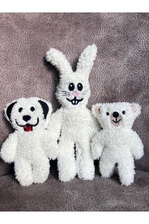 MNZ-3-Piece Plush Playmates أطفال الأطفال الأطفال الحيوانات المواليد حديثة الهدية مجموعة ألعاب الحيوان - Sun Art Textile