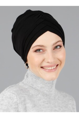 MNZ-3-Stripes Jersey Viscose جاهز للعمل - الأسود - - Mervin Şal