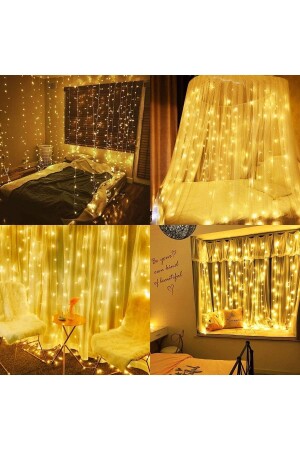 MNZ-3x3 متر 8 وظائف الحجاب المتحركة أدت الضوء السلك الكثيف يوفات أدت الضوء 240 أدت رأس السنة الجديدة أدت LEDIŞIK - ROBEVE