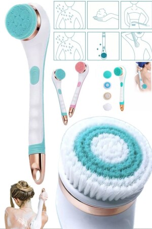 MNZ-4 في 1 قابل للتحميل 4 رأس مساج فرشاة الظهر مسكروب آلة مسكروب القدم Pro جهاز ذكي مسكروب med5c - Utelips