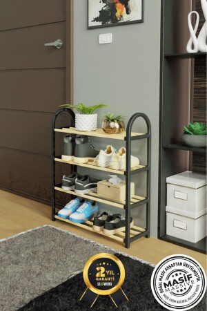 MNZ-4 مستودع 1، درجة عالية الجودة صلبة الحجارة السوداء راك الأحذية Sw5004 - Seowood