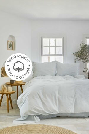 MNZ-4 عنصر ضوء الأزرق 100% القطن الواحد غطاء غطاء المنتج الماء 200. 18. 01. 0759 - Karaca Home