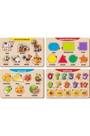 MNZ-4 قطع خشب العثور على و التكبيك التعليمية جيجساو اللغز مجموعة 12 PRS-1107 - MAKETÇİNİZ