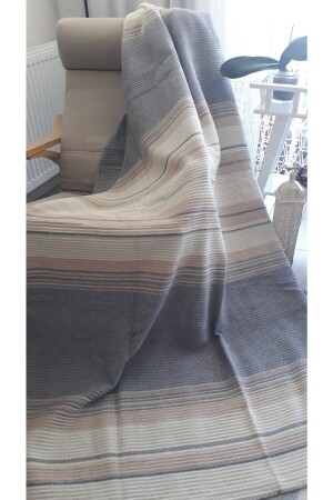 غطاء موسم MNZ-4 غطاء تلفزيون بالكون مزدوج 180*220 سم غطاء تلفزيون رمادى مشاطب PIKEP130 - asildükkan