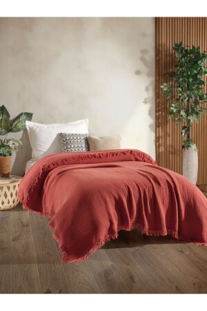 MNZ-4 طبقات غطاء السرير المسلين (200 × 220) - Oteks Home Collection