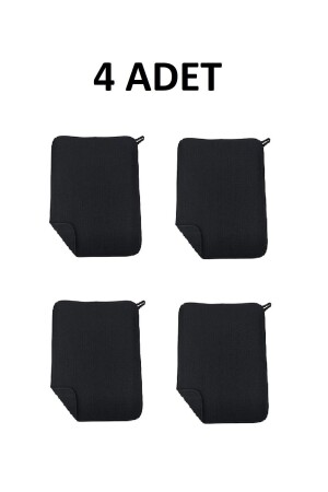 MNZ-4 قطع سوداء مستمع الأطباق جفاف المطبخ المطبخ رف الأطباق المطبخ 4 قطع - HeiN