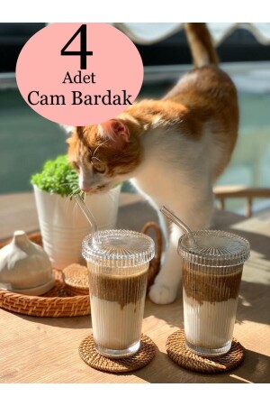 MNZ-4 قطع 400 مل زجاجية غطاء أوريجامي النمط كوب زجاجي مع القهوة الصصرية والعرض زجاج مشروبات شديدة التكيف الزجاج ew - KÜÇÜK EW