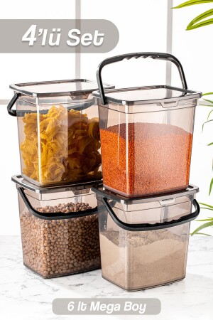 MNZ-4-قطعة دقيق وأخبار حاوية 6 لترات البلاتين TYC00283911419 - Meleni Home