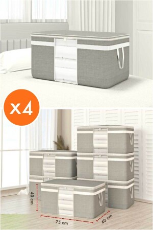 MNZ-4 قطع من الجودة العالية الكبيرة الحجم الرمادي وسادة نافذة - 75 * 40 * 40 سم * 4 قطع. - She Berrak