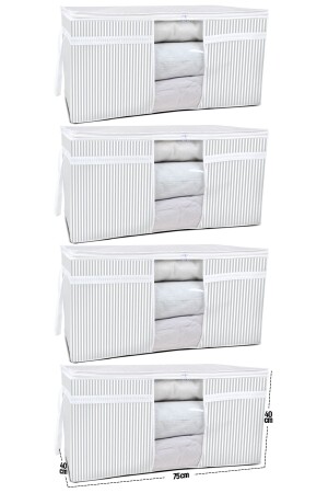 قطعة MNZ-4 - غطاء الوسادة النافذة غطاء الوسادة الكبيرة 75 × 40 × 40 سم سم رمادية مشاطرة EST5548637 - ESTİ