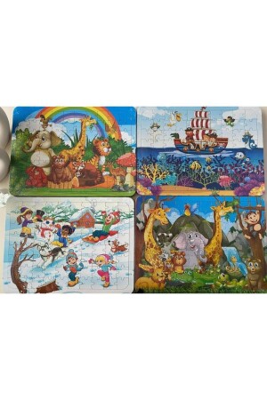 MNZ-4 قطع 80 قطعة حجم كبير الأطفال التعليمية الجانب الخلفي اللوحة اللوحة - Yildiz Puzzle