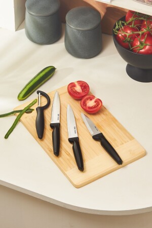 MNZ-4 قطعة سكين مجموعة سوداء - Dr. Inox