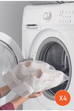 MNZ-4 قطع أحذية بيضاء مغطاة غسيل الشبكة Eco EC-FERAYAK-EKO-SET4-BD - She Berrak