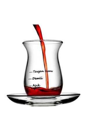 MNZ-4 قطعة شاي مجموعة كوب شاي خنزير الدم Fma306189 96029 - Paşabahçe