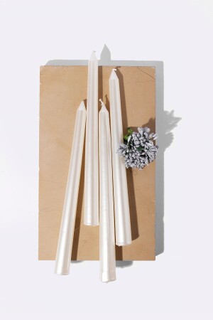 MNZ-4 قطعة أم اللؤلؤ شمعة شمعة لون - Gizemli Home