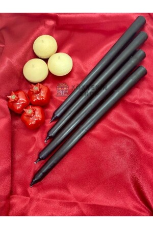 MNZ-4 قطع أسود لامعة سوداء لون أسود أسطوانة مرشيحة مصممة شمعة لونها لونها لونها لونها لونها لونها لون - Köktekin Shop