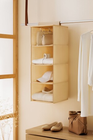 MNZ-4-طبقة بيج هيرنجبون معلق الخزانة المنظمات المنظمات الملتوية المنظم - Ocean Home Textile