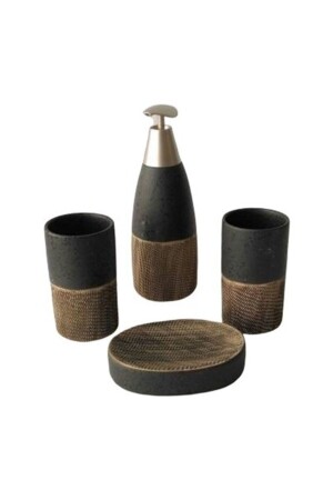 MNZ-4- Piece Ceramic حمام فخم مجموعة 8699975610301 - Fame Kıtchen