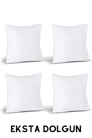 MNZ-4- Piece Throw Pillow Plump Square Pillow 45x45 550 جرام مضادة للألغام الألياف الأريكة الوسادة بيرينكاليت01 - Junenext