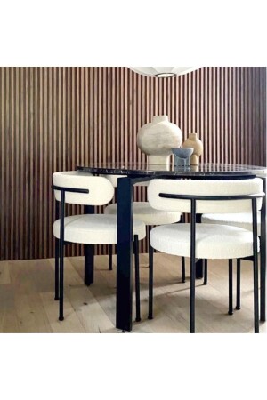 MNZ-4 قطع طلاء طاولة الطعام الحديثة كرسي طي الكرسي المطبخ كرسي RLSB9641 - BiSandalye