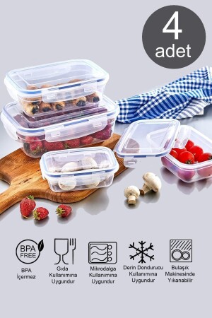 حاويات تخزين مستطيل MNZ-4 مع مدخلات فراغ مقاومة للتسرب - MaisonArt