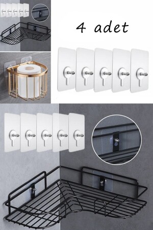 MNZ-4 قطع من اللصق القوي دون حفر الجدار، لا يترك أي أثر، المفتاح الشفاف، عجلة مائدة مقاومة للمياه - Sekiz8