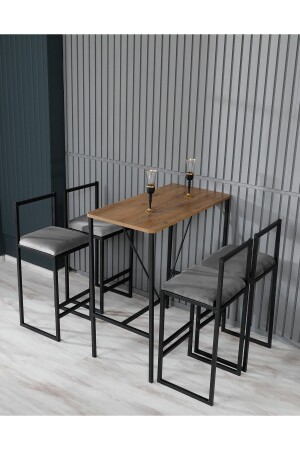 MNZ-4 قطع مقاعد الحانة طاولة الحانة مجموعة - Vianem