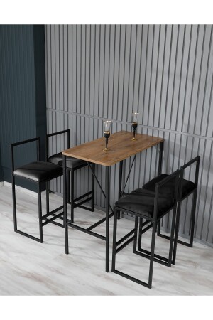 MNZ-4 قطع الكراسي البار طاولة البار مجموعة vianem-4bar-masa-takim - VIANEM