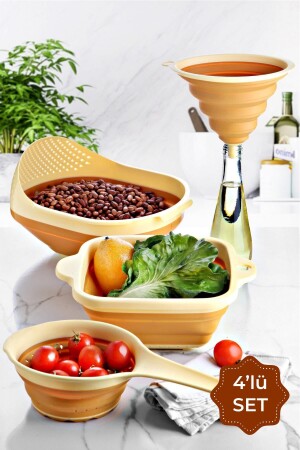 MNZ-4 قطعة صفراء أكورديون مجموعة التقطير - النحاس - مع المقبلة ومقبض وتصميم مربع - Vienev