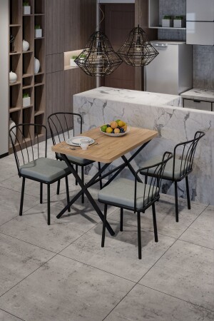 MNZ-4 أشخاص X طاولة مع وسادة شمسية وكراسي - Retodesign