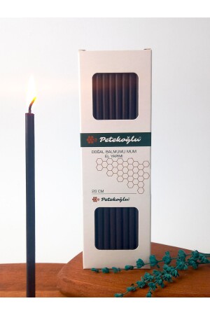 MNZ-(40 قطعة سوداء) شمعة شمعة النحل Petekoğlu تمني شمعة مراسم الاحتفال الكعكة شمعة عيد ميلاد - Petekoğlu