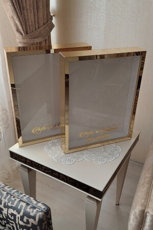 MNZ-40x50 سم من الذهب مغلفة الوردة إطار ذاكرة! - Verda Çerçeve